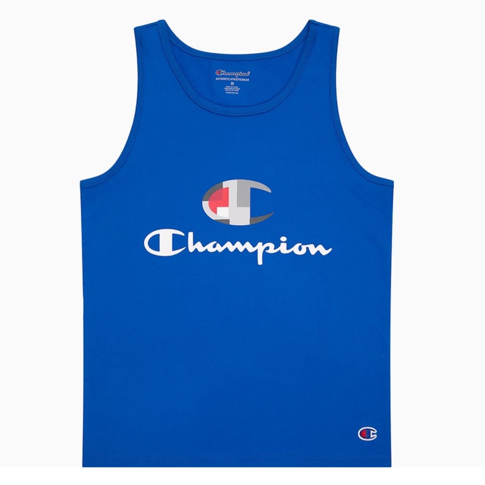 NWT-Boys Champion® Logo Tank Top-Color Bozetto Blue
